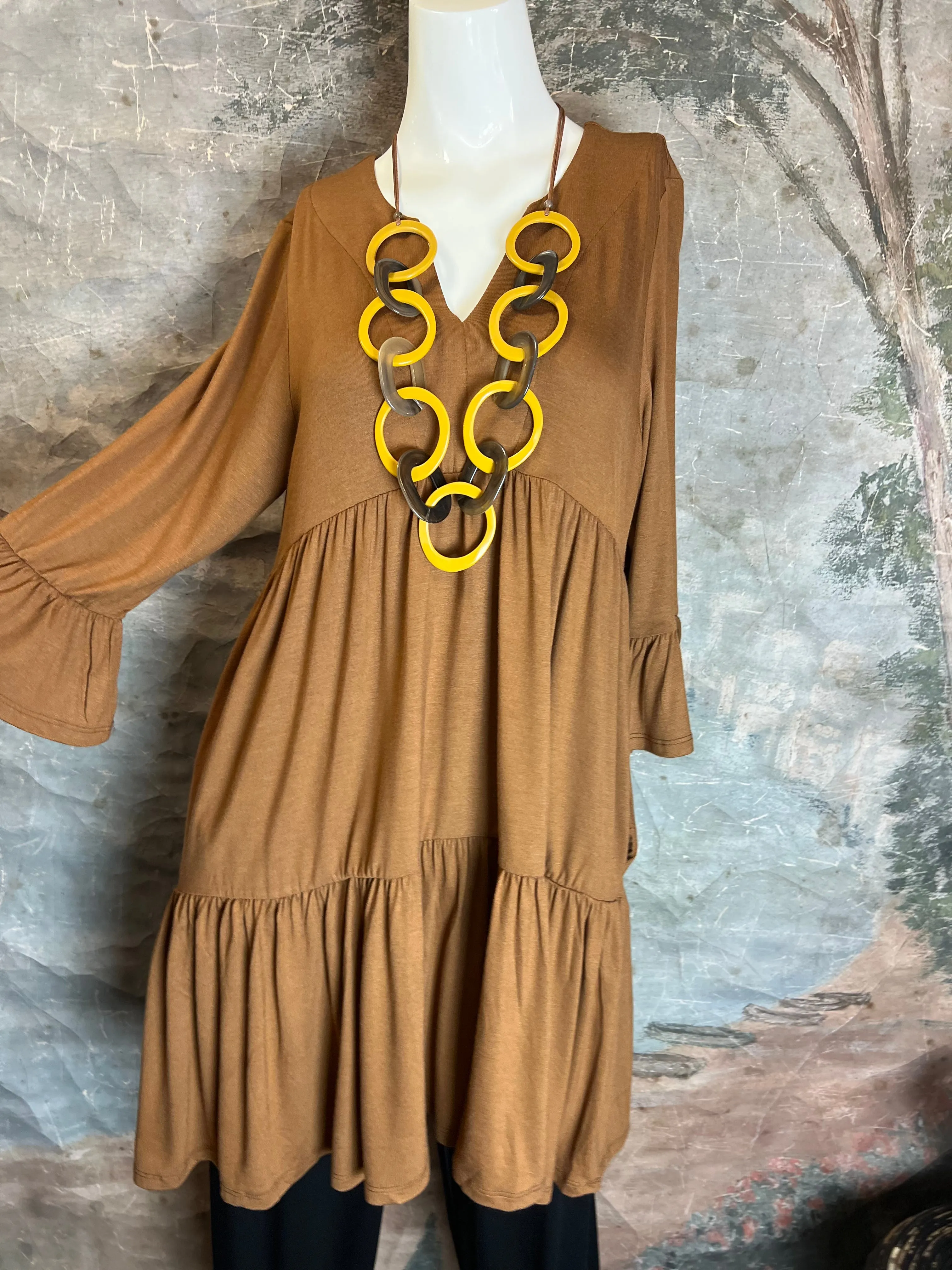 1329 Devon Dress-Camel