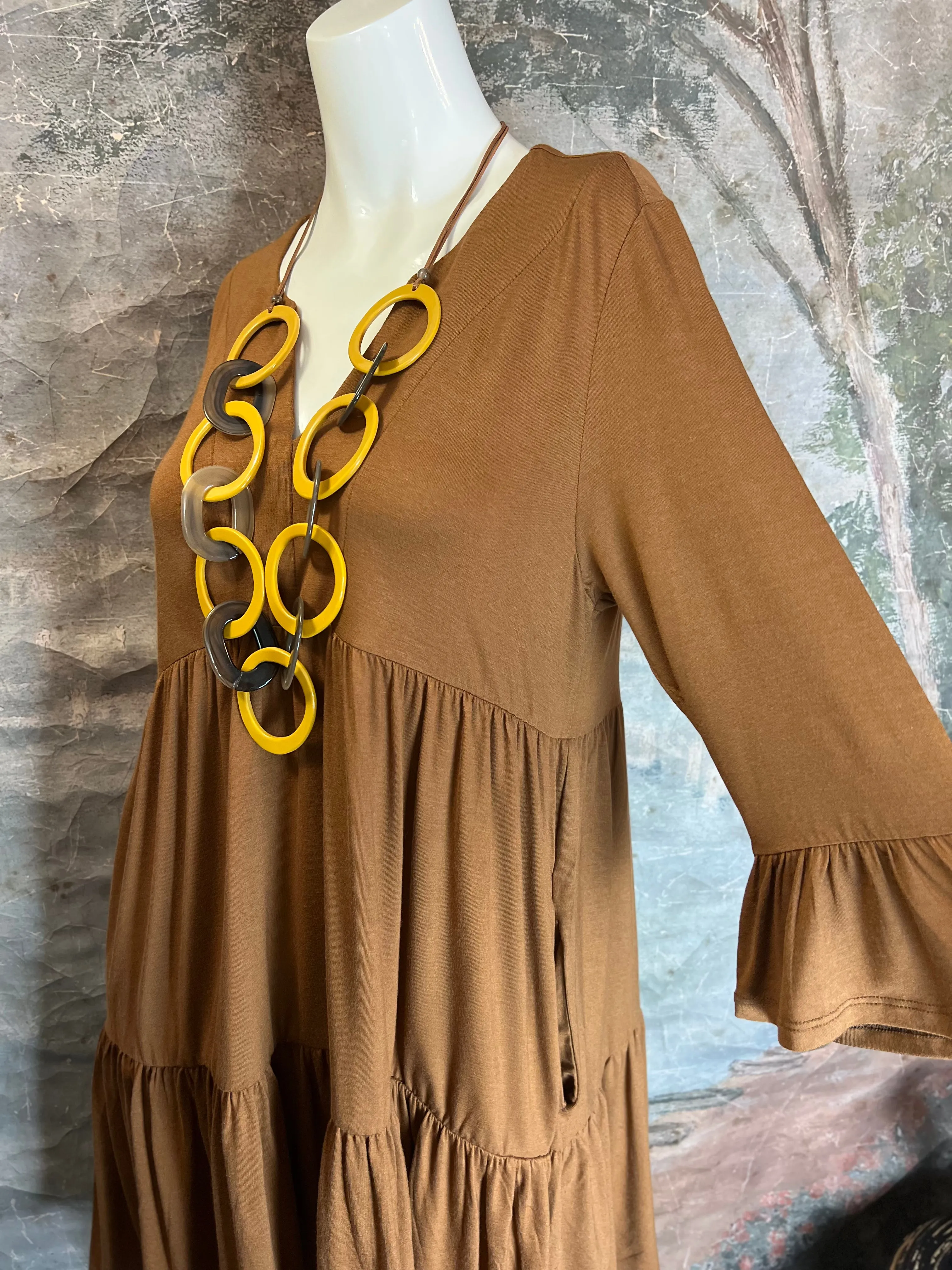 1329 Devon Dress-Camel