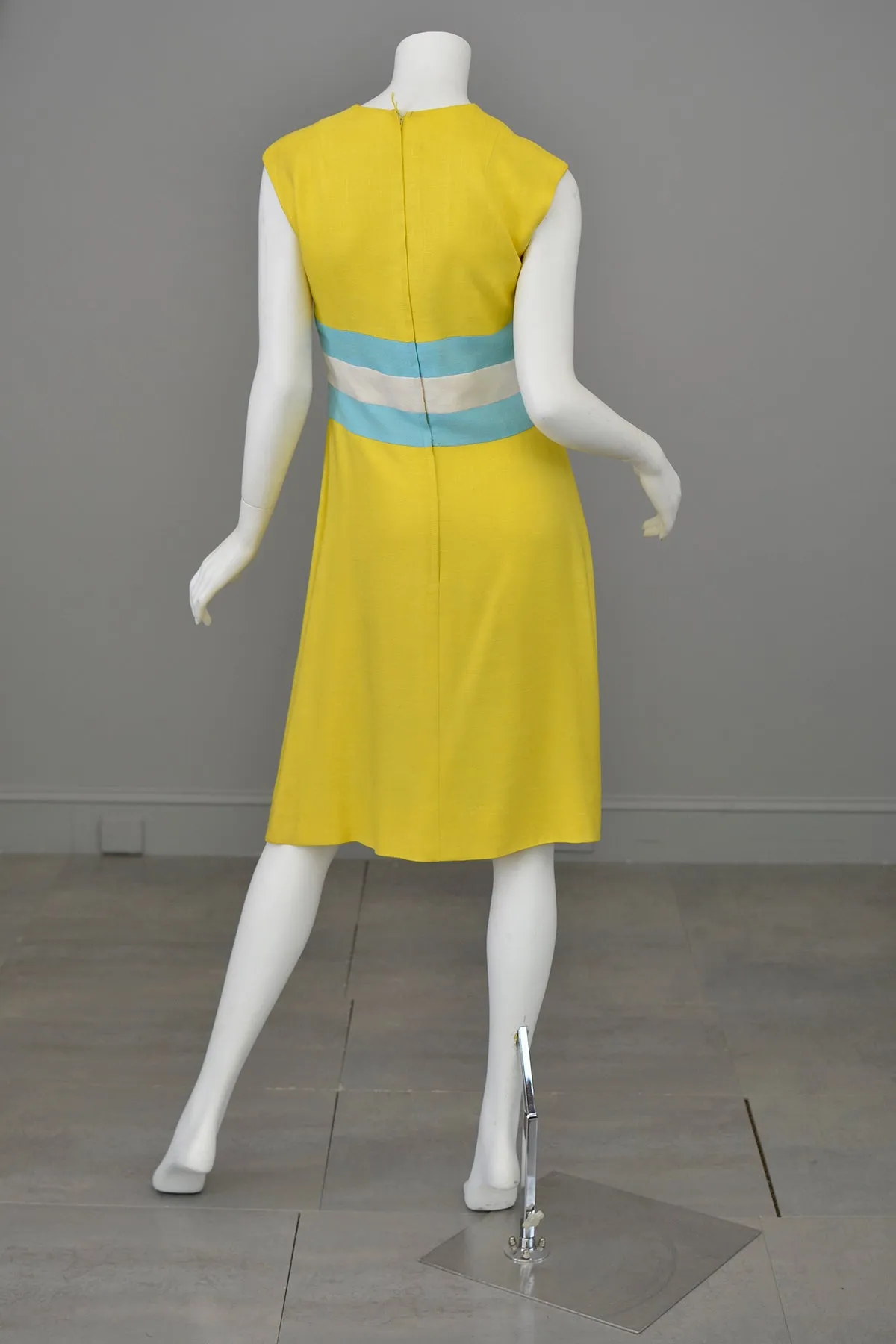 1970s Chevron Striped Dress
