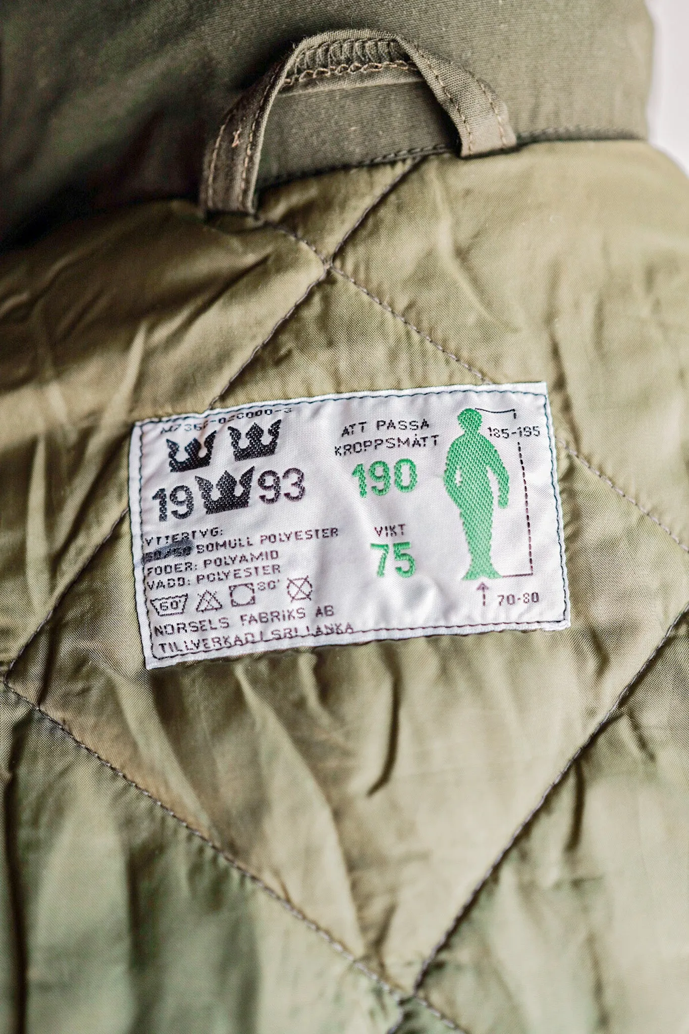 【~90's】Swedish Army M-90 Cold Weather Parka Size.190-75