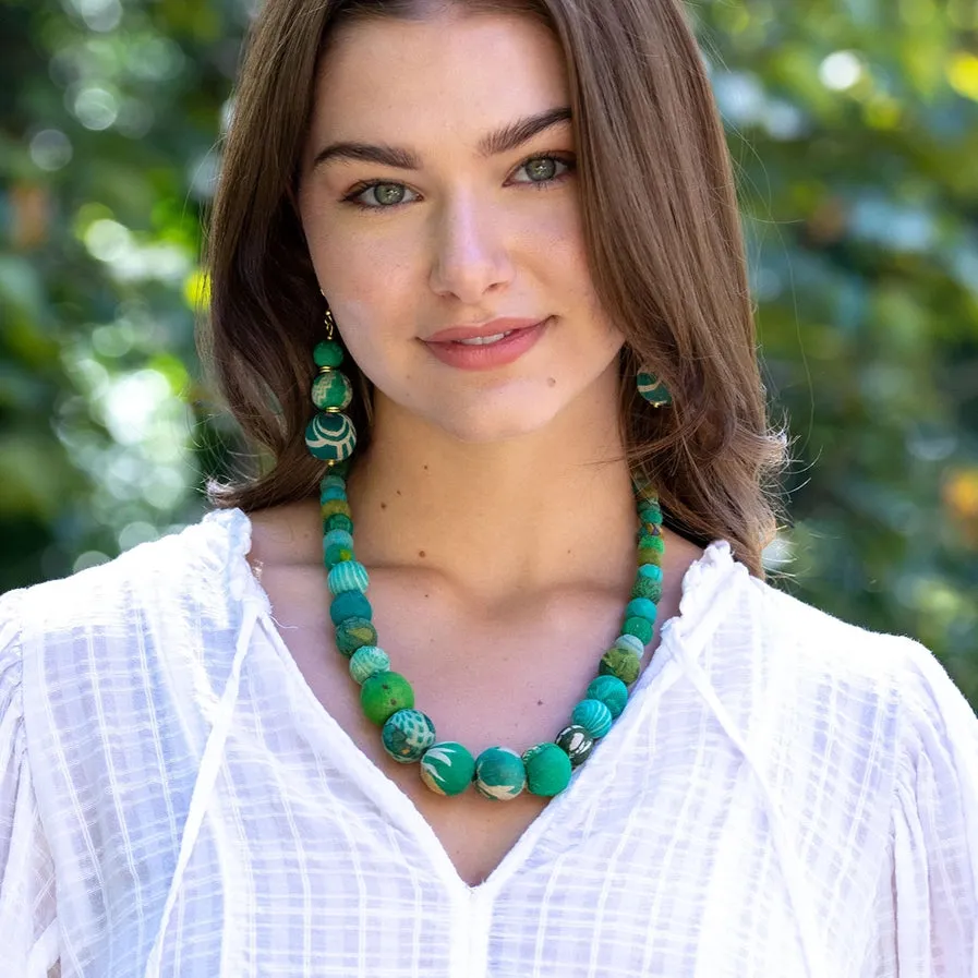 Aasha Cascade Seagrass Beaded Necklace