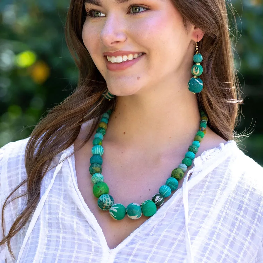 Aasha Cascade Seagrass Beaded Necklace