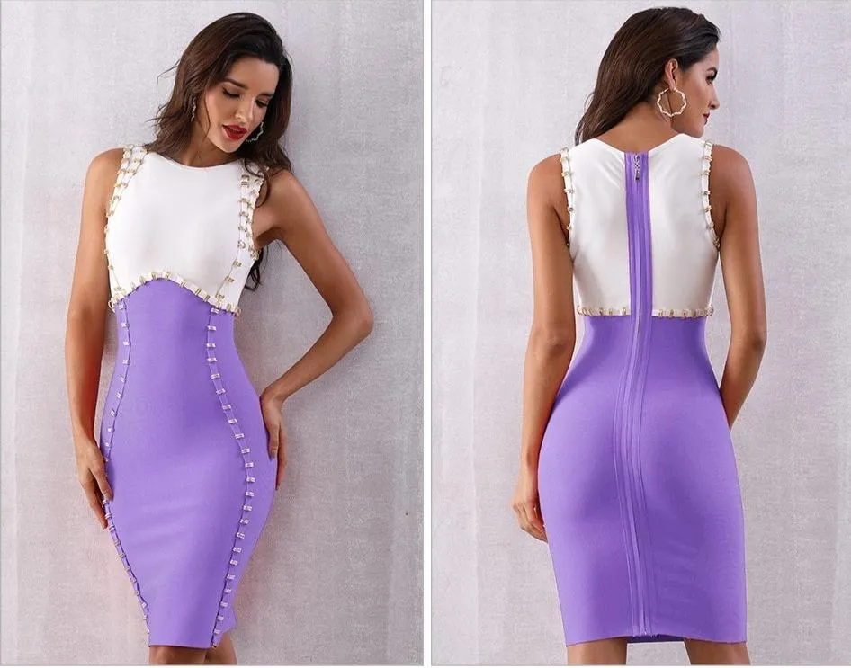 ADYCE Vestidos Sexy Sleeveless Tank Bodycon Bandage Party Dress - H5396