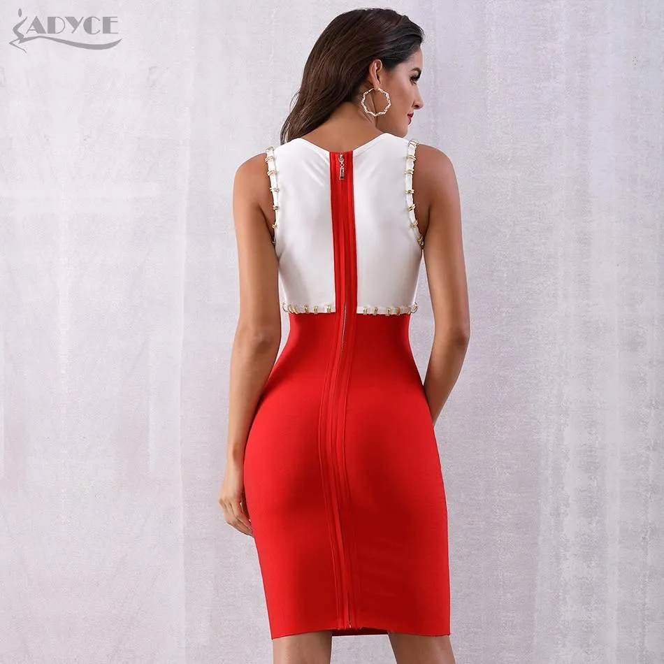 ADYCE Vestidos Sexy Sleeveless Tank Bodycon Bandage Party Dress - H5396