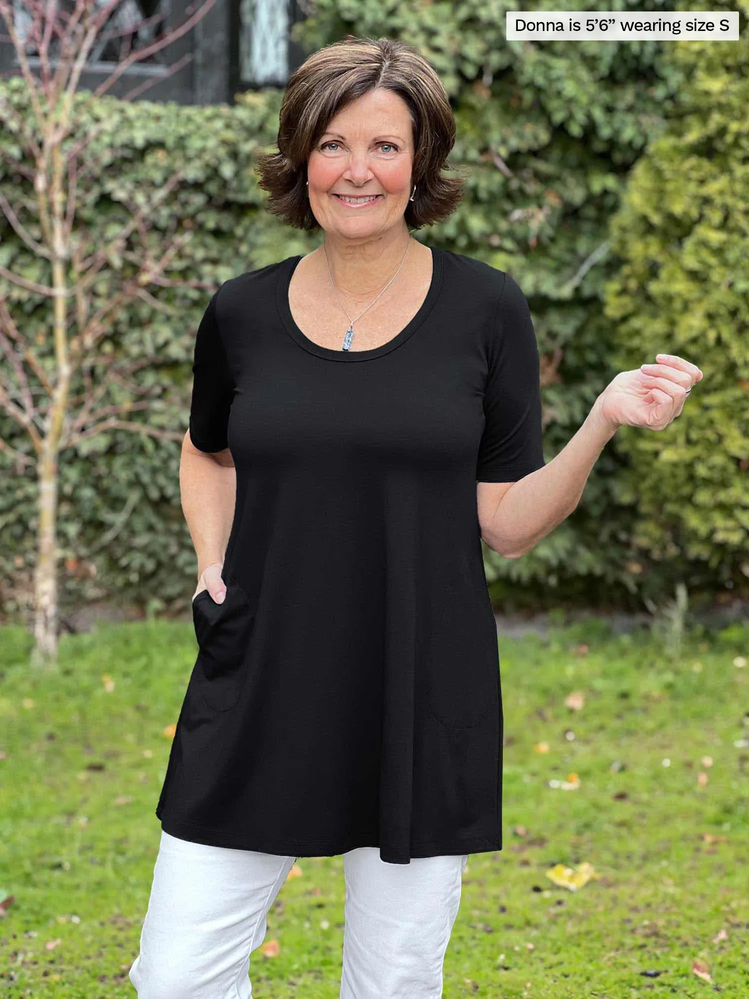 Alma half sleeve pocket tunic - FINAL SALE