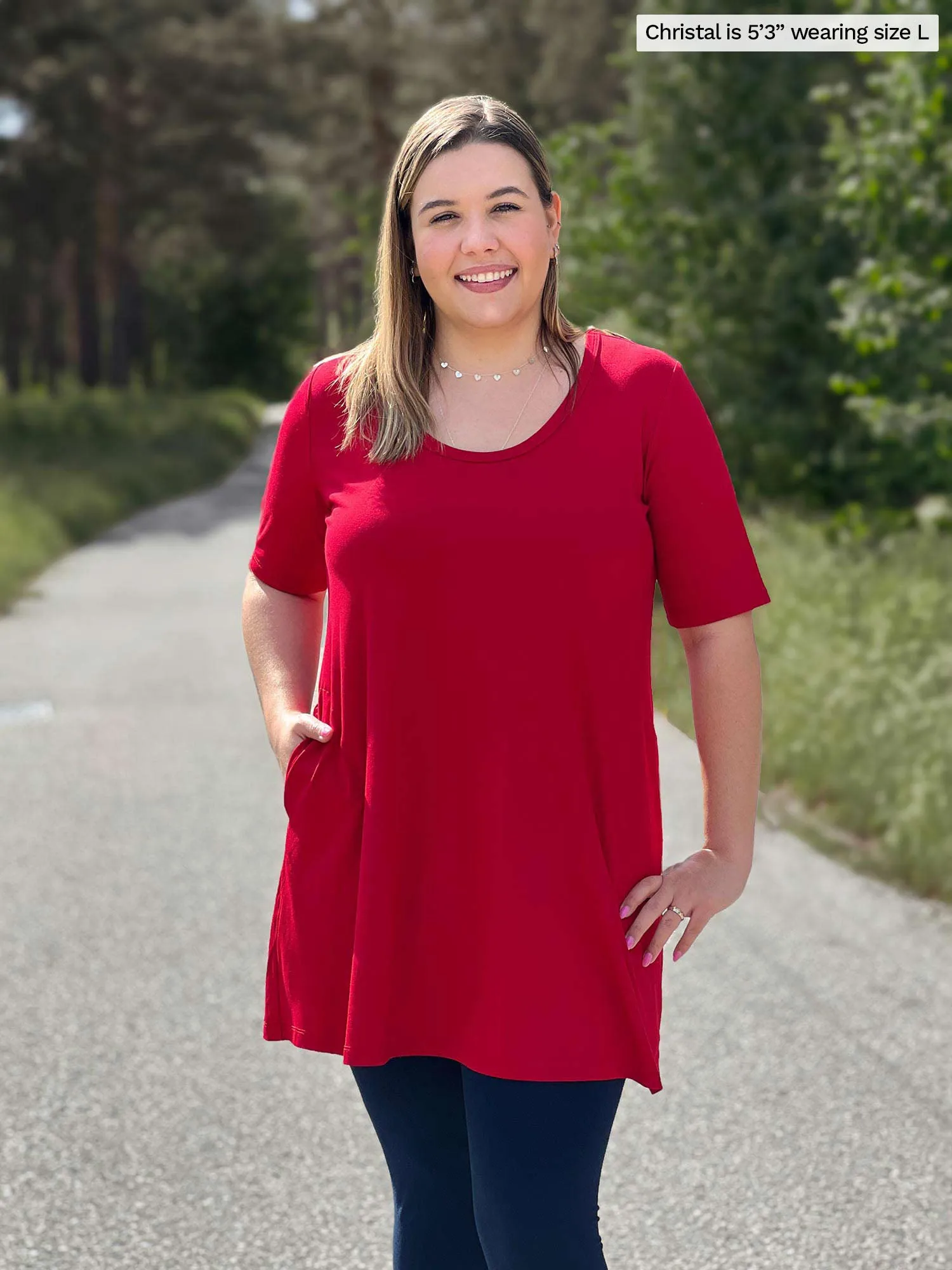 Alma half sleeve pocket tunic - FINAL SALE