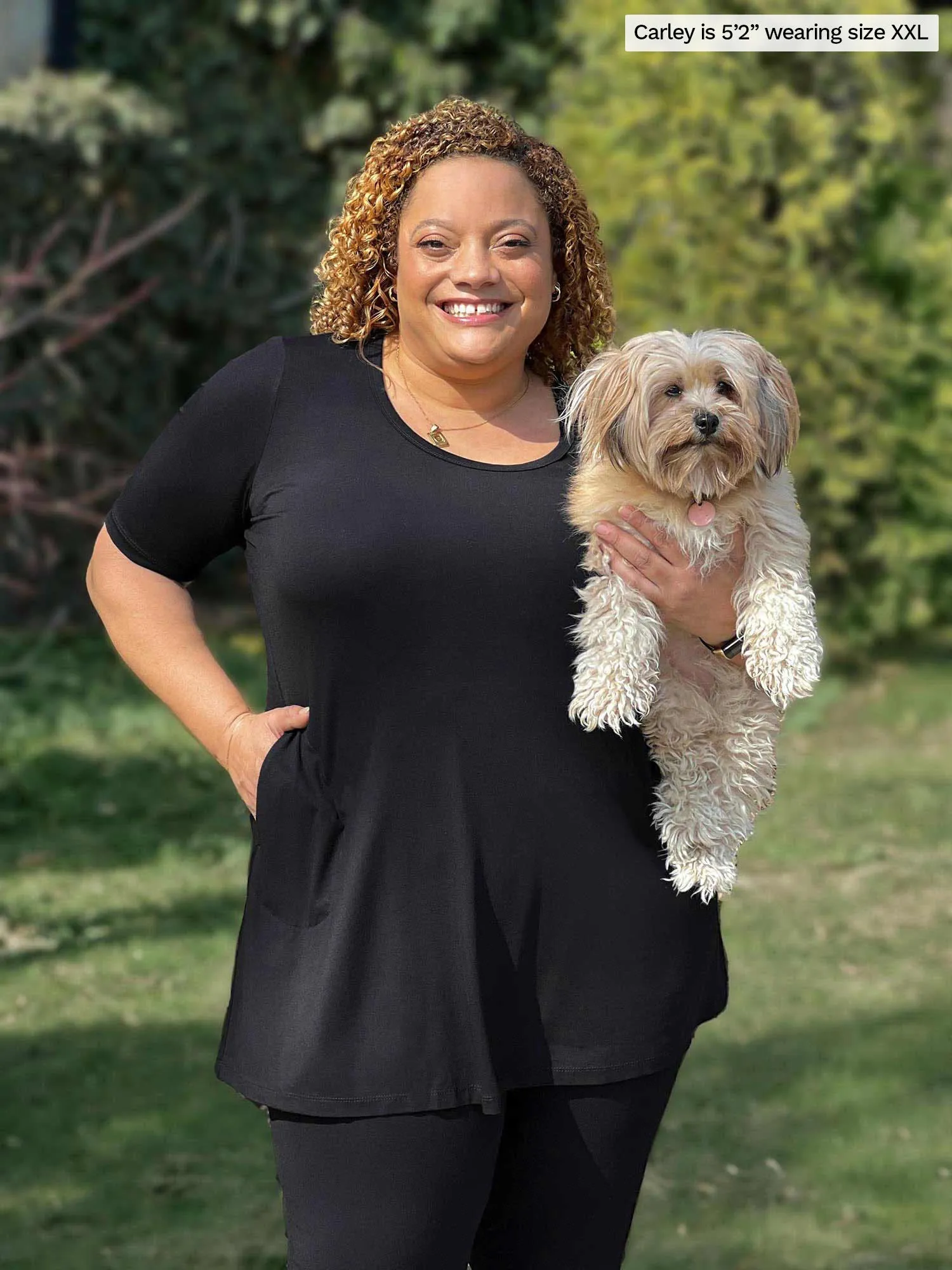 Alma half sleeve pocket tunic - FINAL SALE
