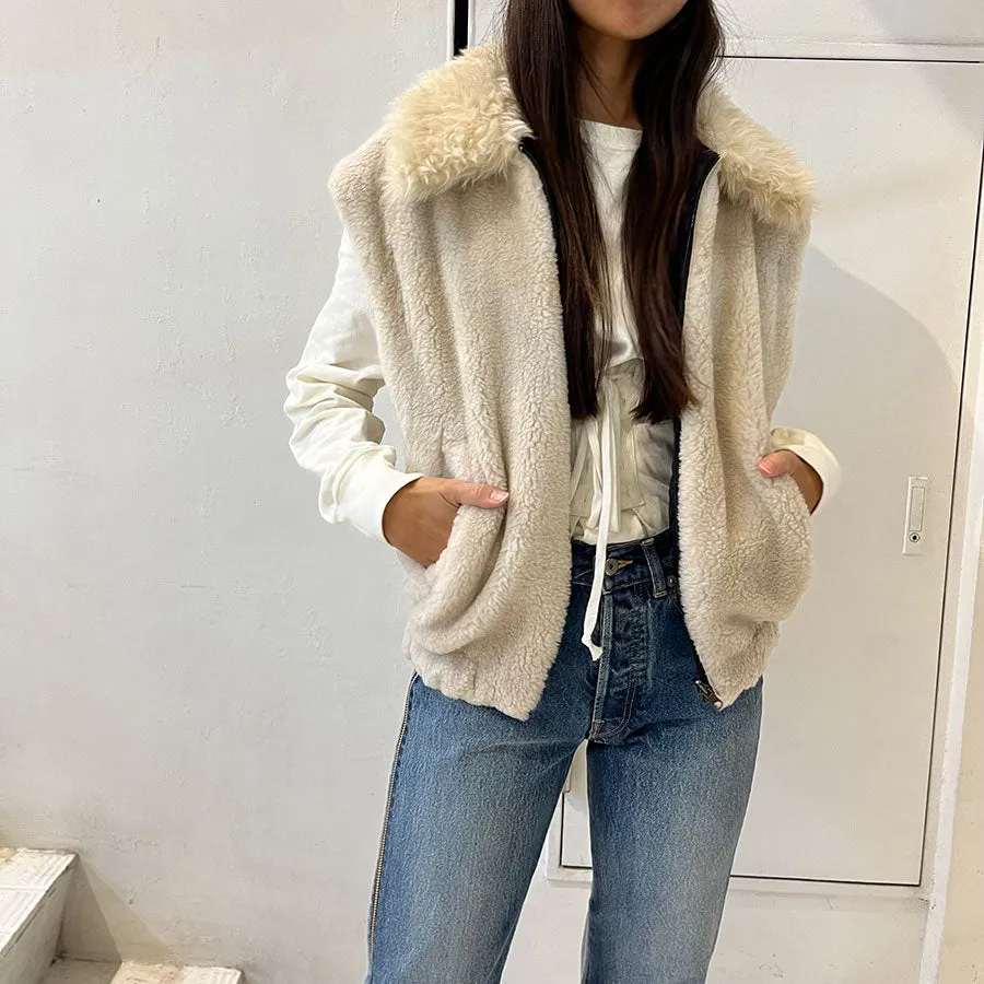 【AMOMENTO/アモーメント】<br>DETACHABLE SHEARING JUMPER <br>AM24FWW04JP