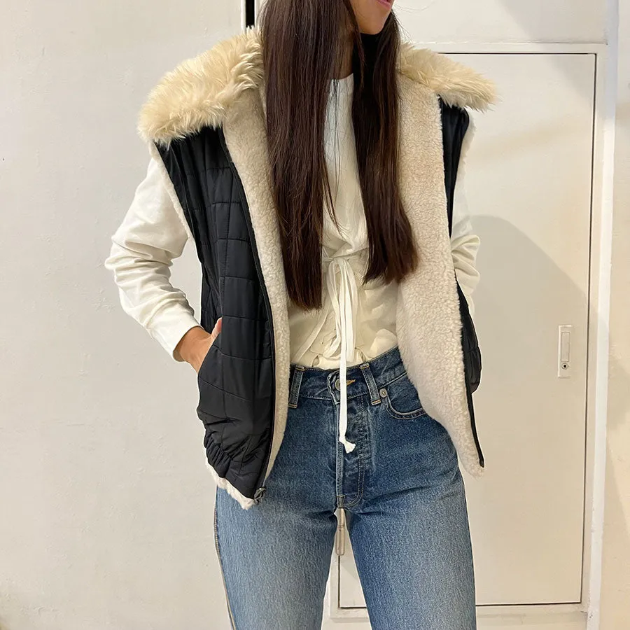 【AMOMENTO/アモーメント】<br>DETACHABLE SHEARING JUMPER <br>AM24FWW04JP