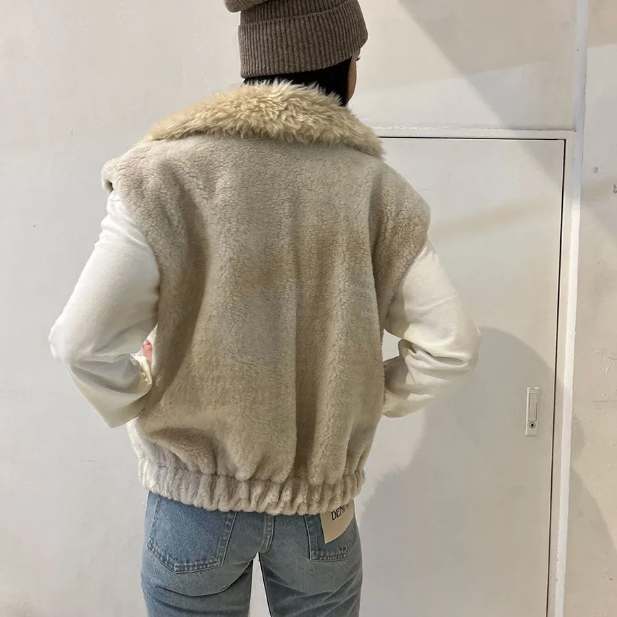 【AMOMENTO/アモーメント】<br>DETACHABLE SHEARING JUMPER <br>AM24FWW04JP