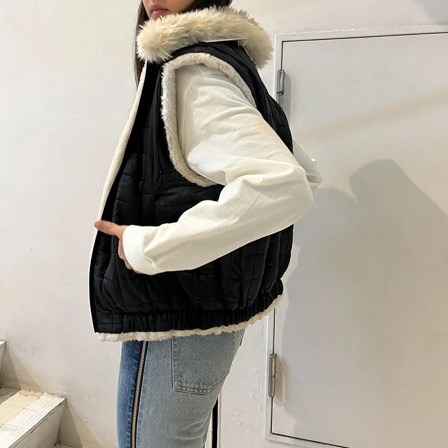 【AMOMENTO/アモーメント】<br>DETACHABLE SHEARING JUMPER <br>AM24FWW04JP