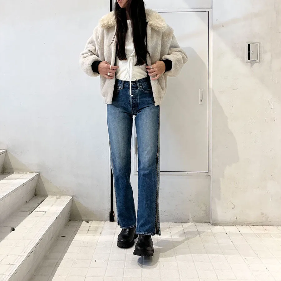【AMOMENTO/アモーメント】<br>DETACHABLE SHEARING JUMPER <br>AM24FWW04JP