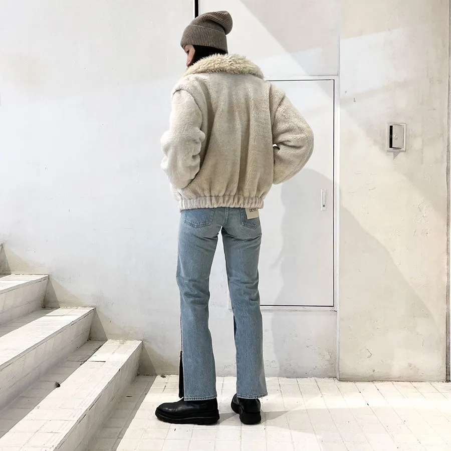 【AMOMENTO/アモーメント】<br>DETACHABLE SHEARING JUMPER <br>AM24FWW04JP