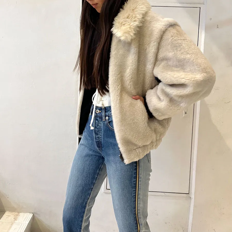 【AMOMENTO/アモーメント】<br>DETACHABLE SHEARING JUMPER <br>AM24FWW04JP