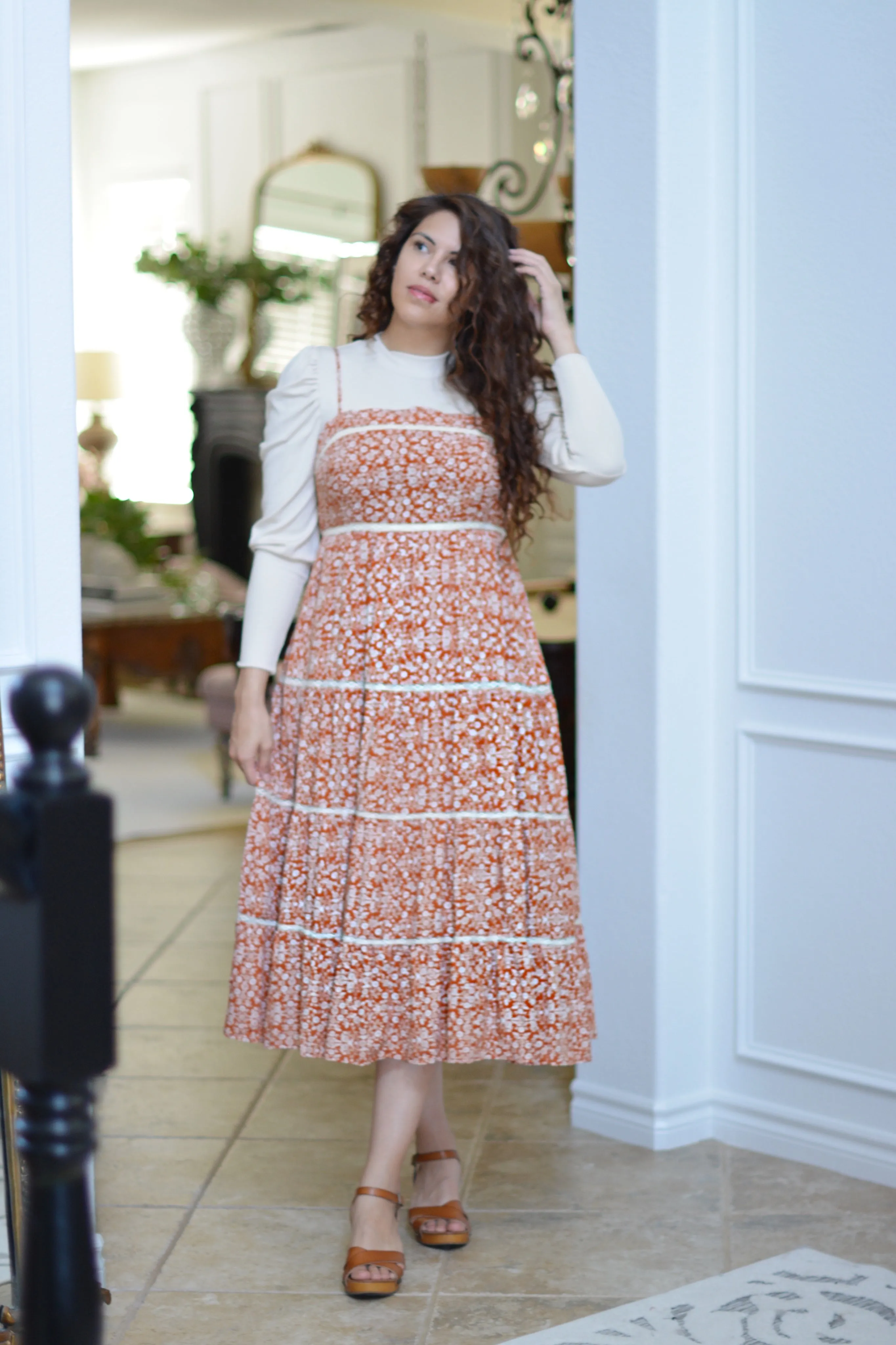 Anna Rust Floral Jumper