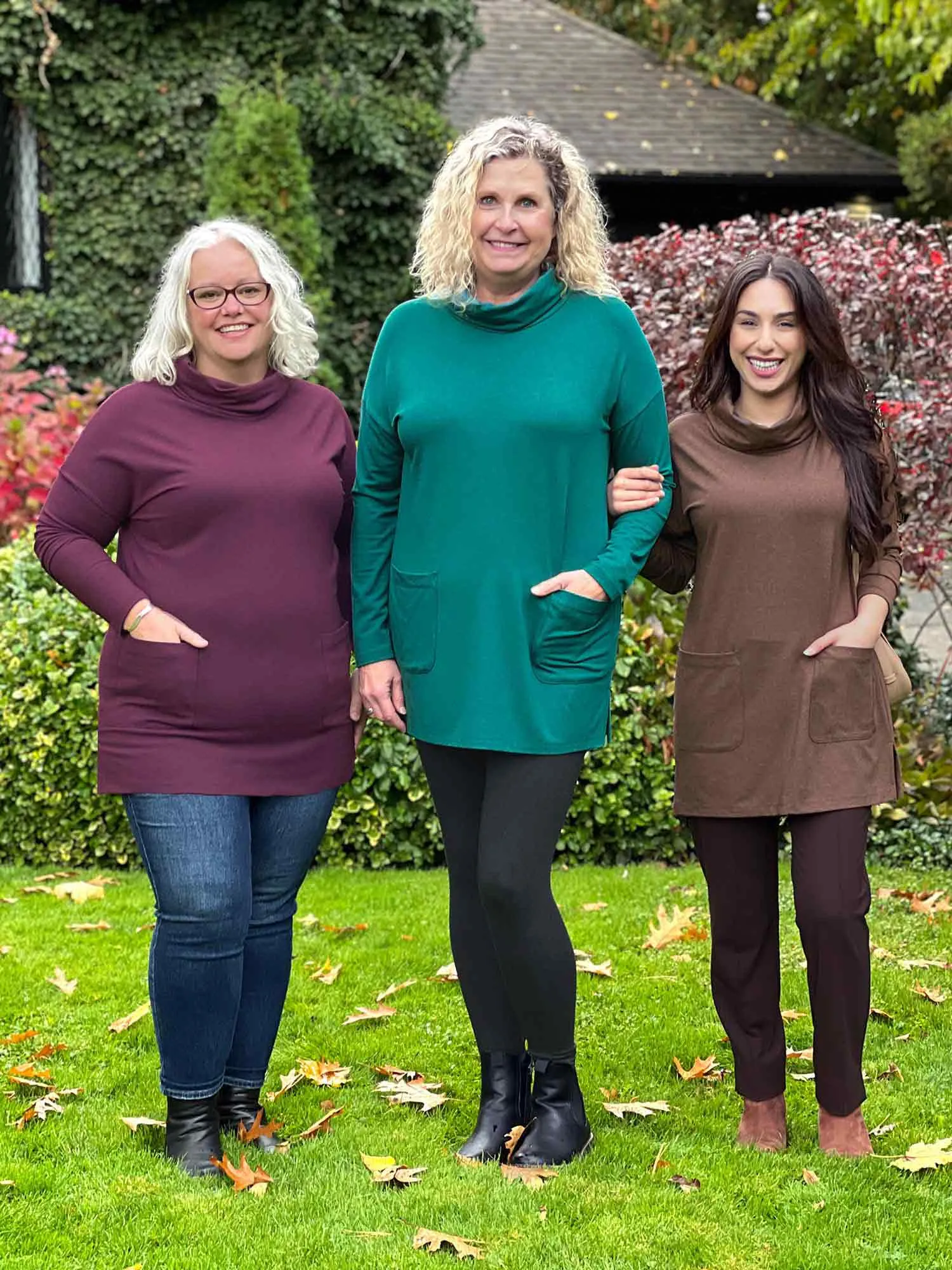 Ashanti cowl neck pocket tunic - FINAL SALE