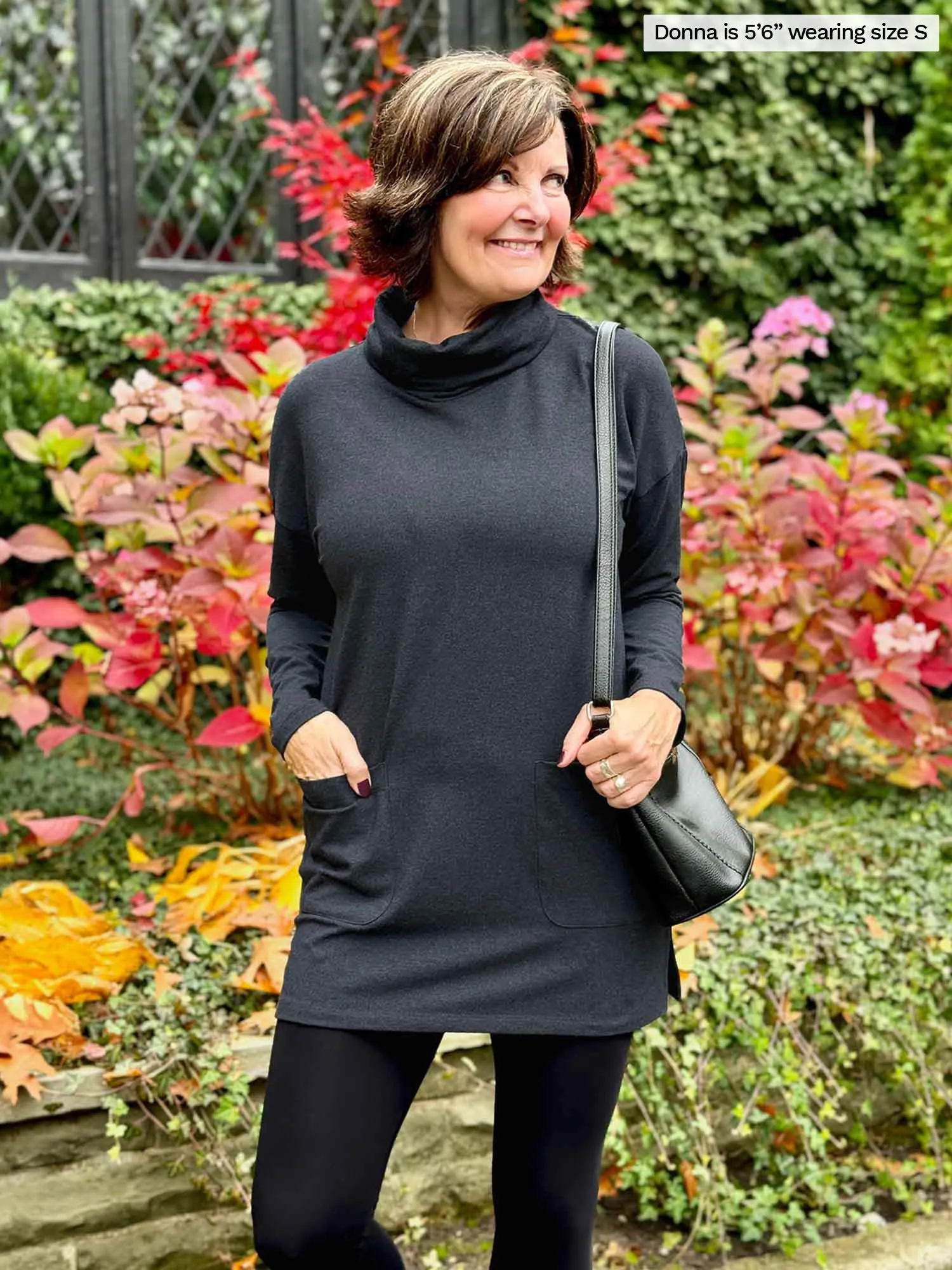 Ashanti cowl neck pocket tunic - FINAL SALE
