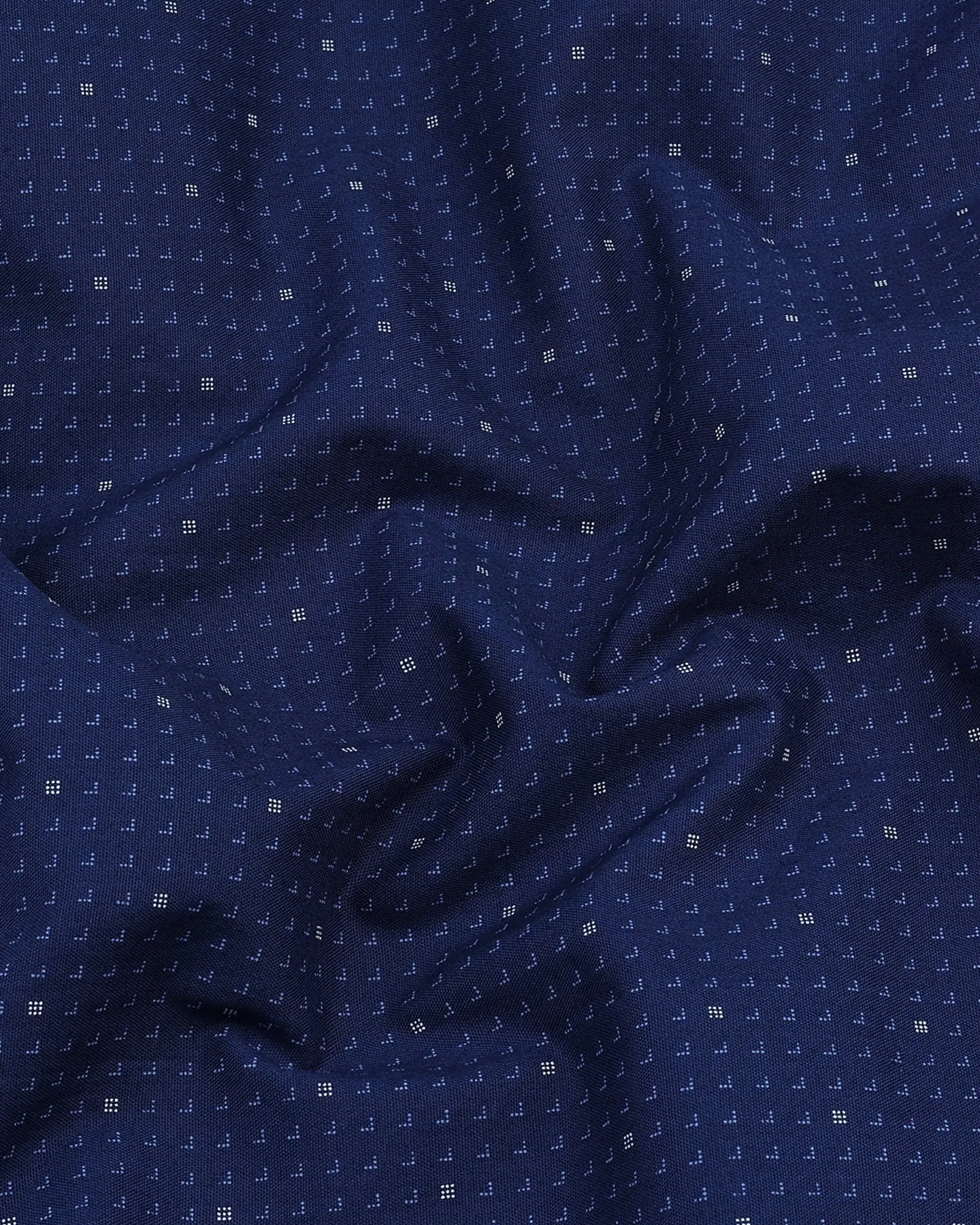 Belize Blue Poplin Printed Formal Cotton Shirt