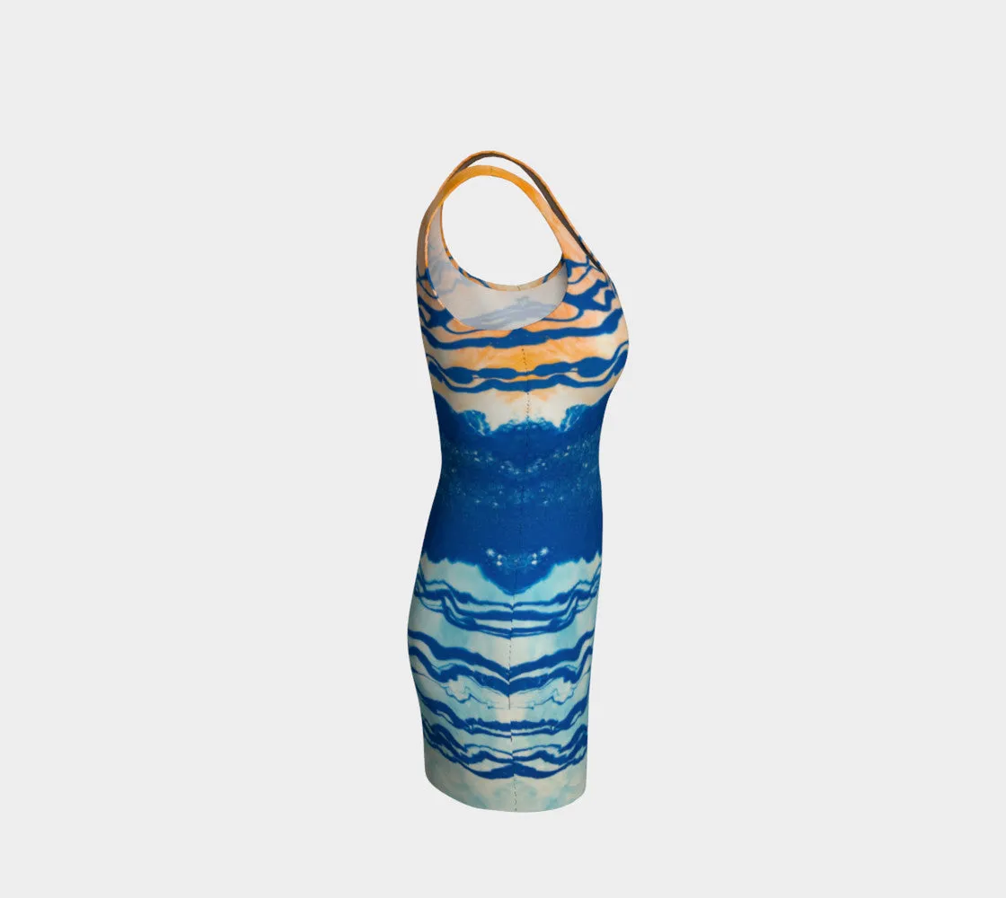 Biker Blues Fitted Dress