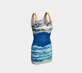 Biker Blues Fitted Dress