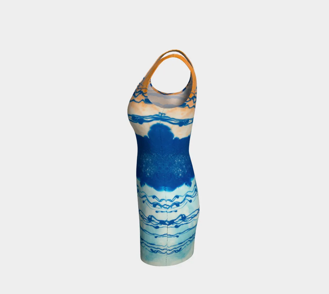 Biker Blues Fitted Dress
