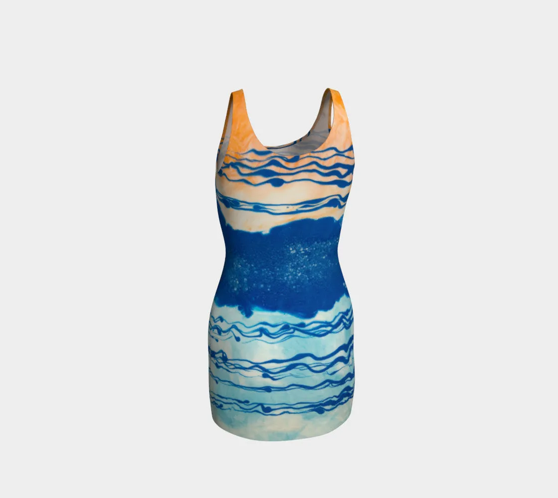 Biker Blues Fitted Dress