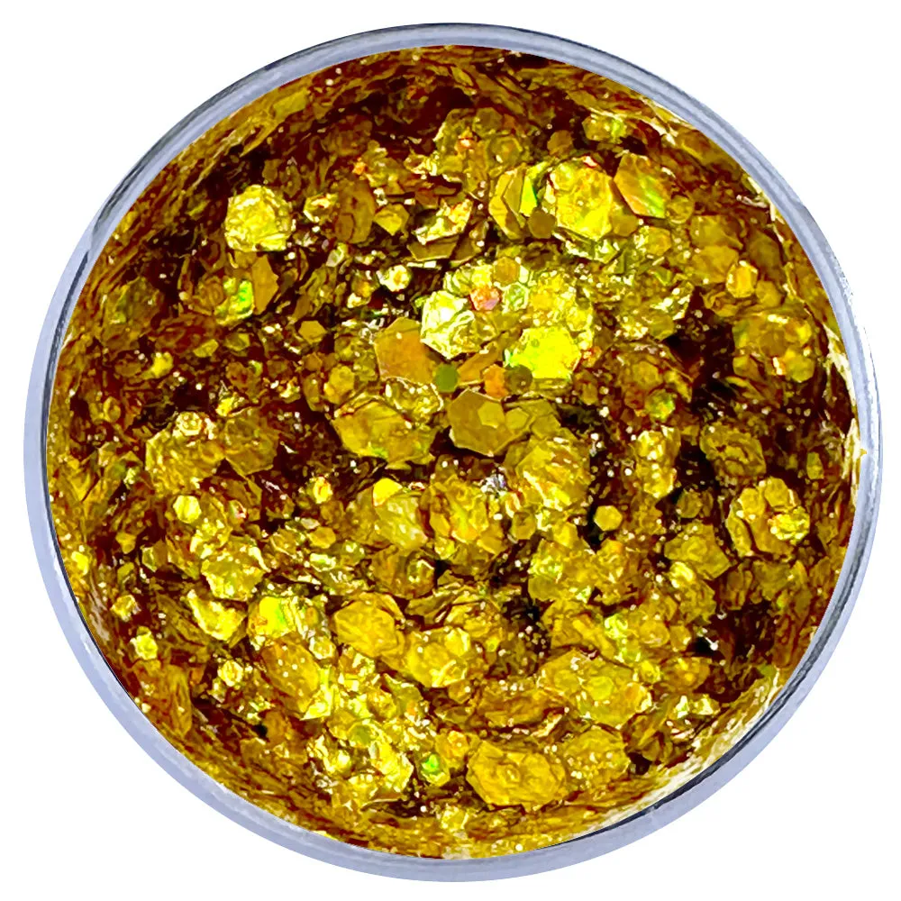 Biodegradable Glitter Gel - Holographic Gold (Chunky Mix)