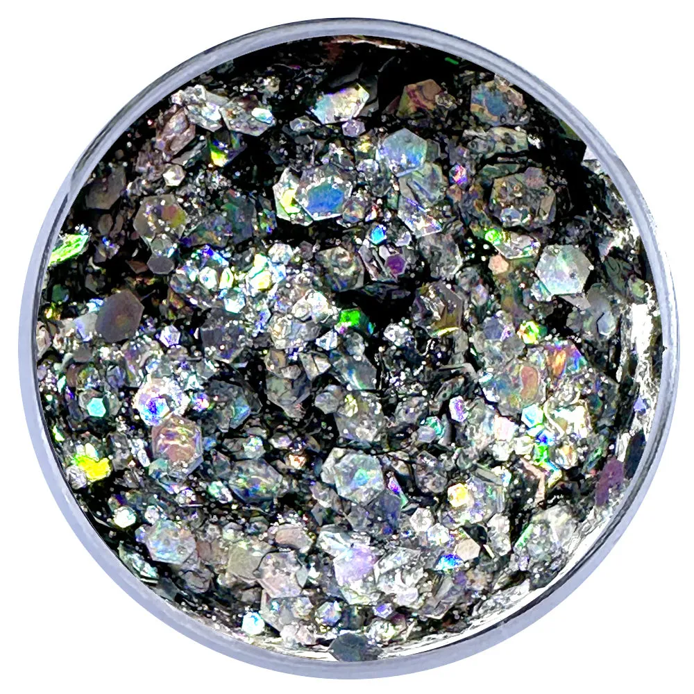 Biodegradable Glitter Gel - Holographic Graphite (Chunky Mix)