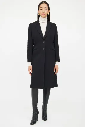 Black Long Button Coat