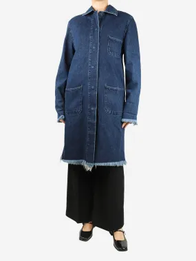 Blue denim overcoat - size XS