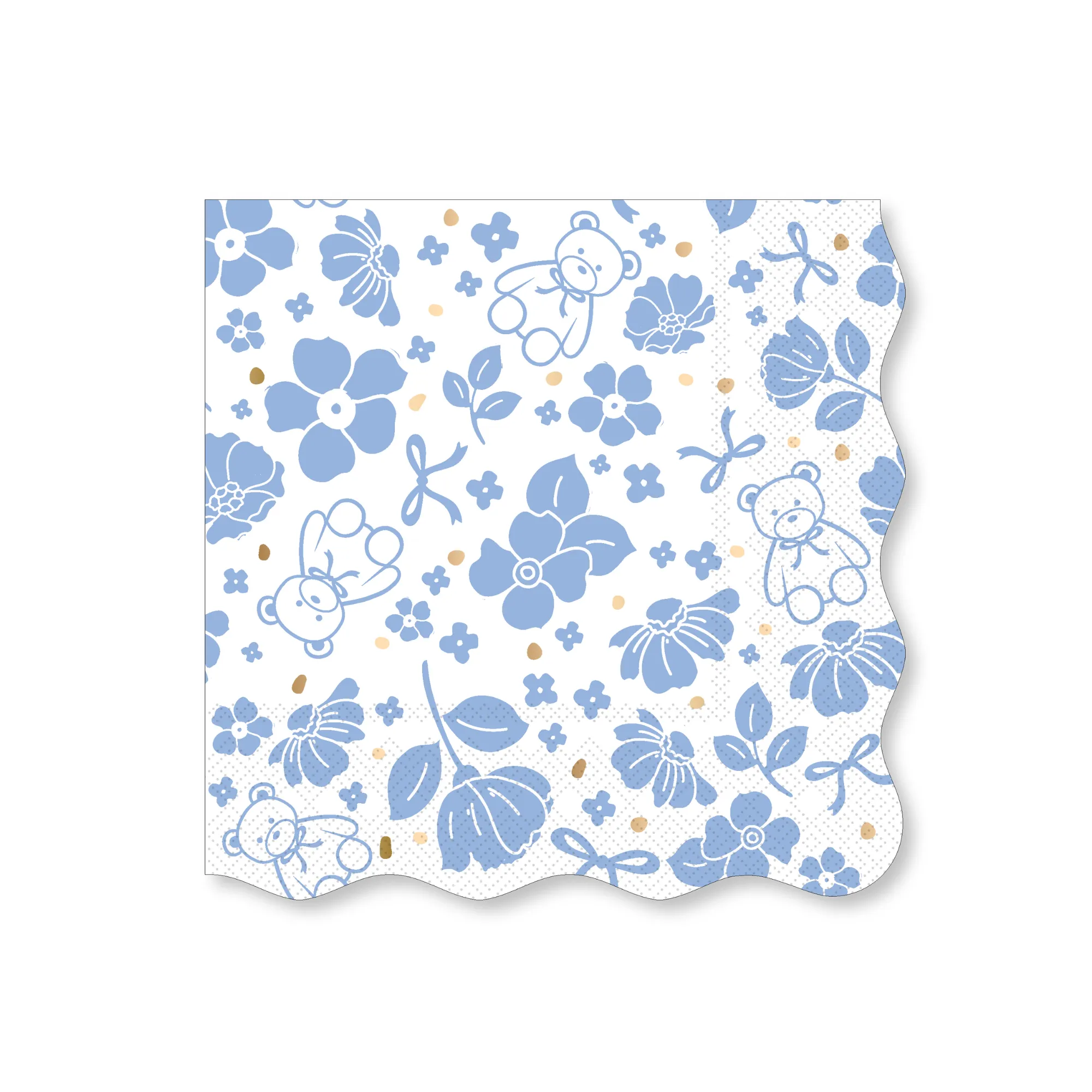 Bonjour Fête - HENRY BEAR BLUE LARGE NAPKINS