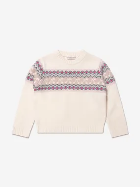 Bonpoint Girls Tinoa Wool Jumper in Ivory Bonpoint Girls Tinoa Wool Jumper in Ivory