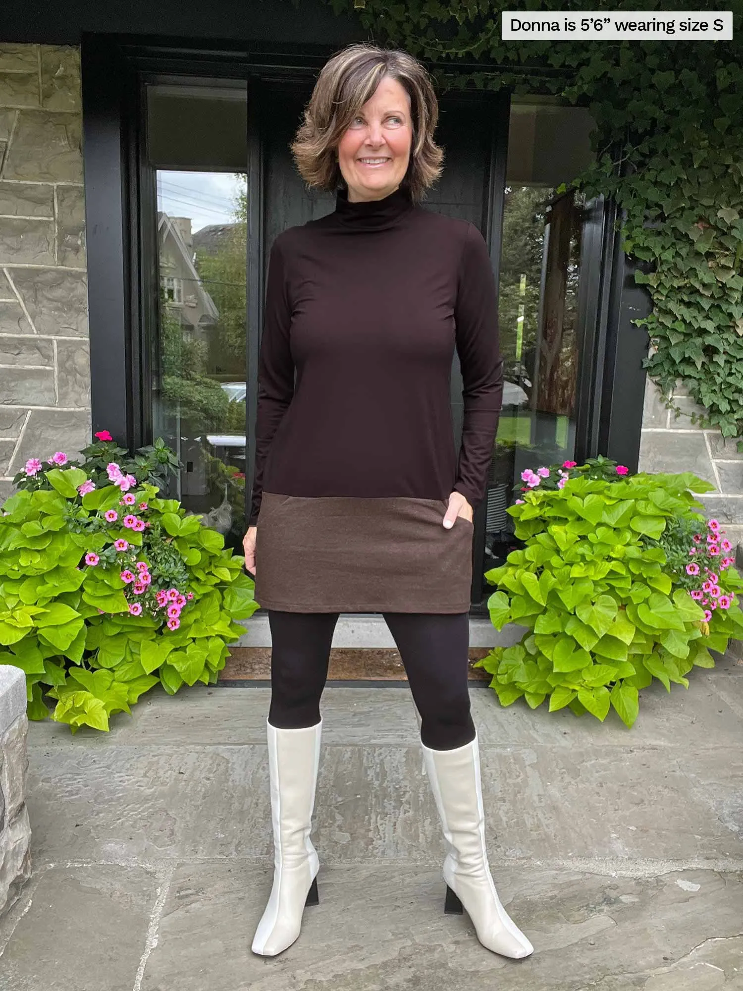 Brooklin mock neck pocket tunic - FINAL SALE