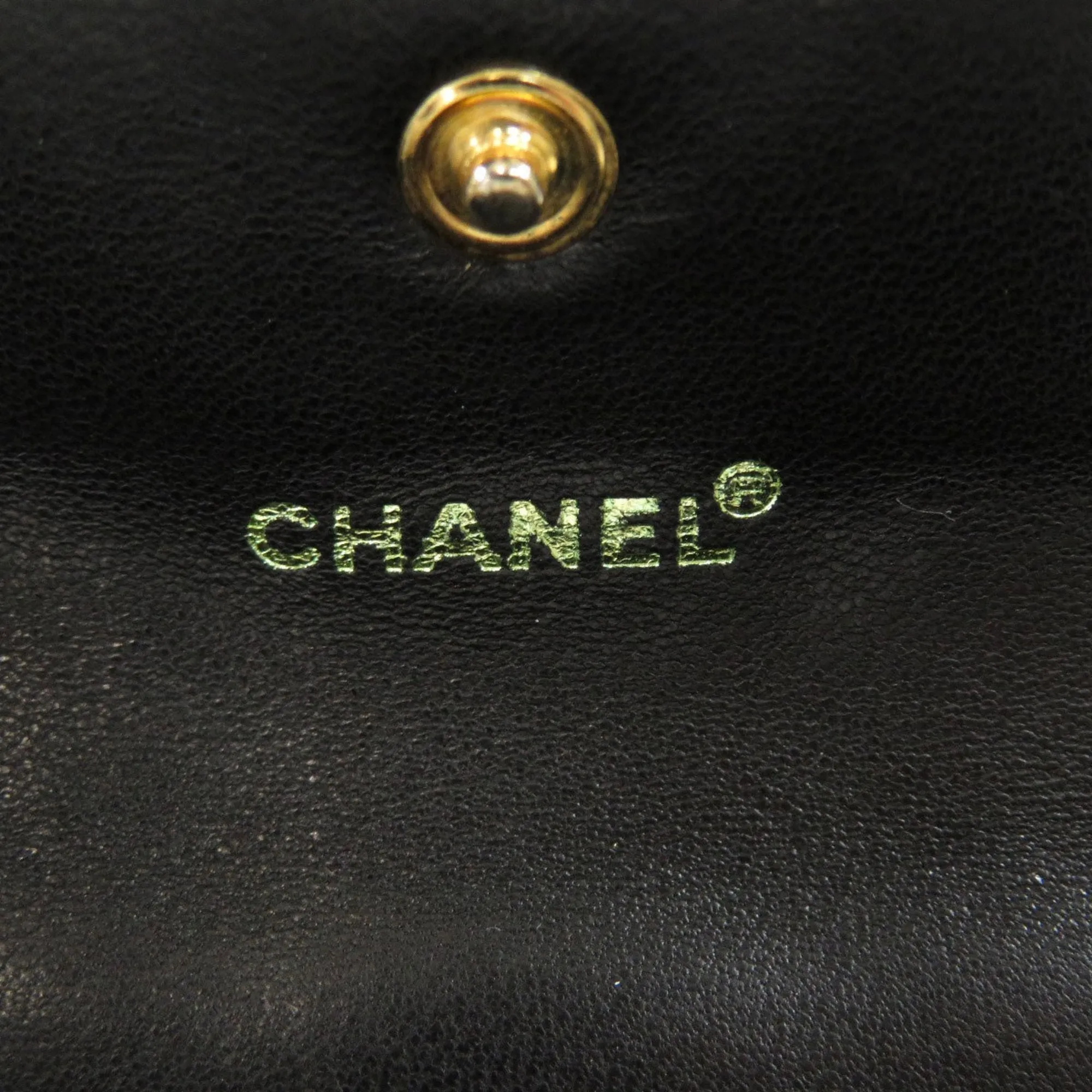 Chanel Black Calfskin Chocolate bar wallet accessories