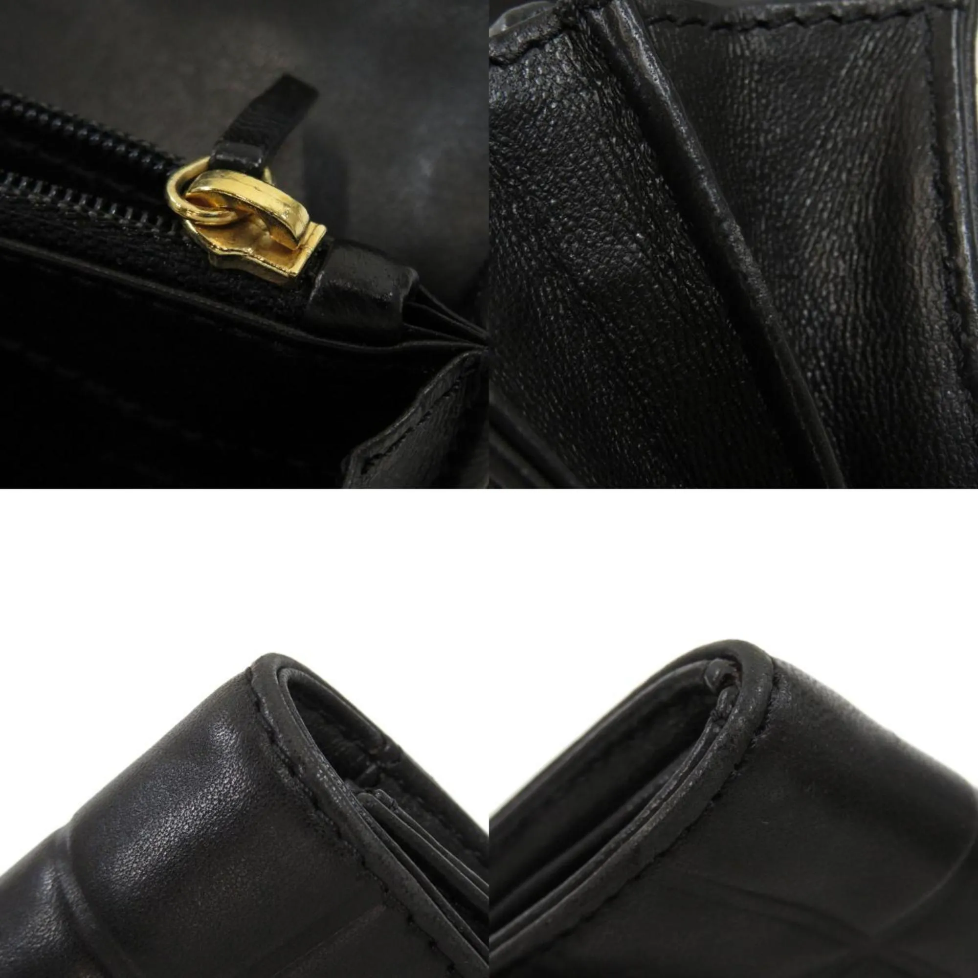 Chanel Black Calfskin Chocolate bar wallet accessories