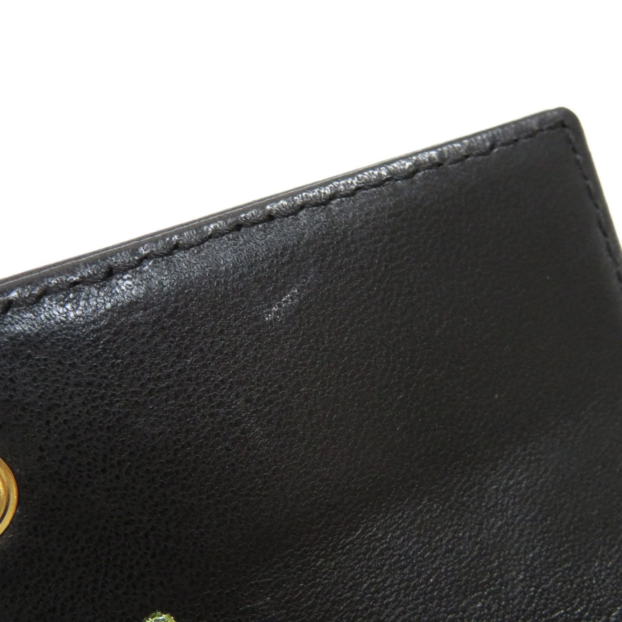 Chanel Black Calfskin Chocolate bar wallet accessories