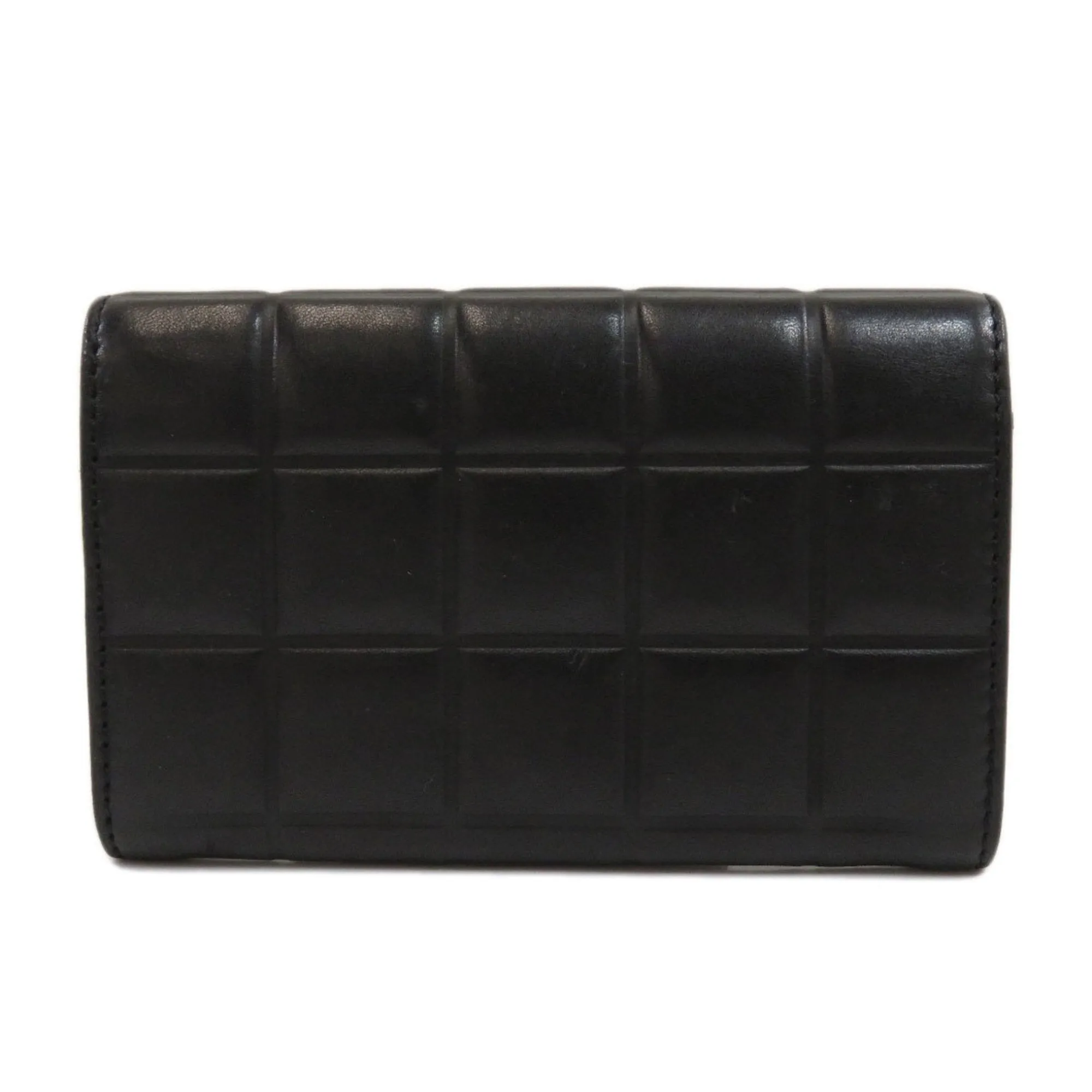 Chanel Black Calfskin Chocolate bar wallet accessories
