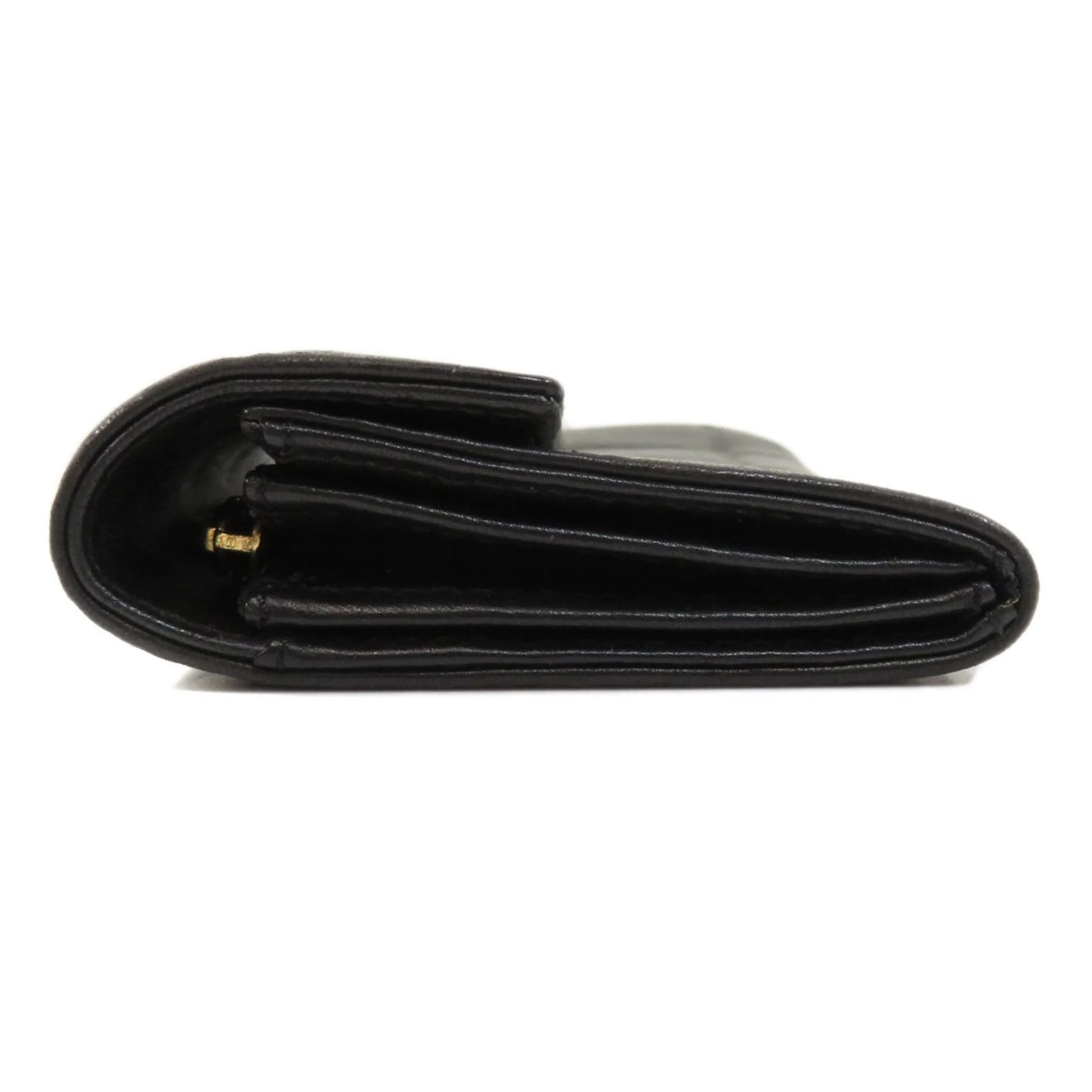 Chanel Black Calfskin Chocolate bar wallet accessories