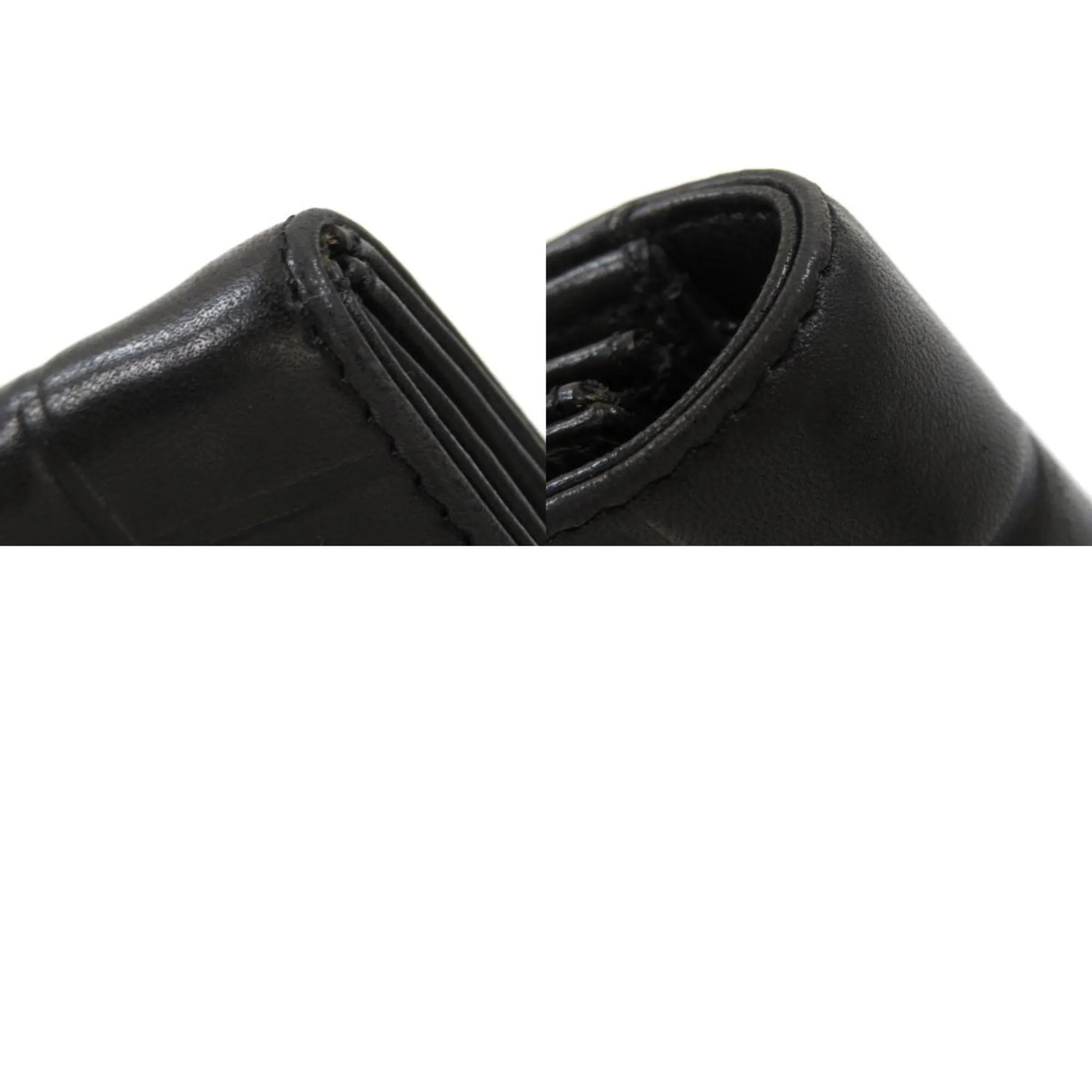 Chanel Black Calfskin Chocolate bar wallet accessories