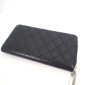 Chanel Black Leather Cambon line wallet accessories