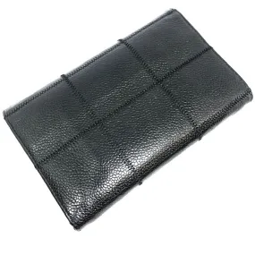 Chanel Black Leather Chocolate bar wallet accessories