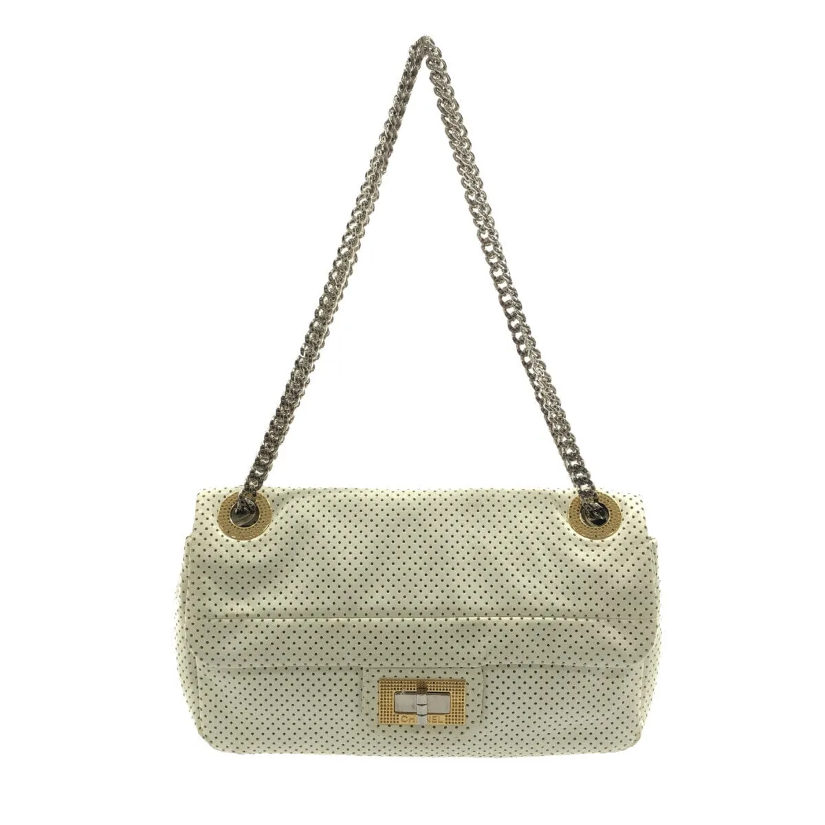 Chanel cream Leather 2.55 shoulder bag