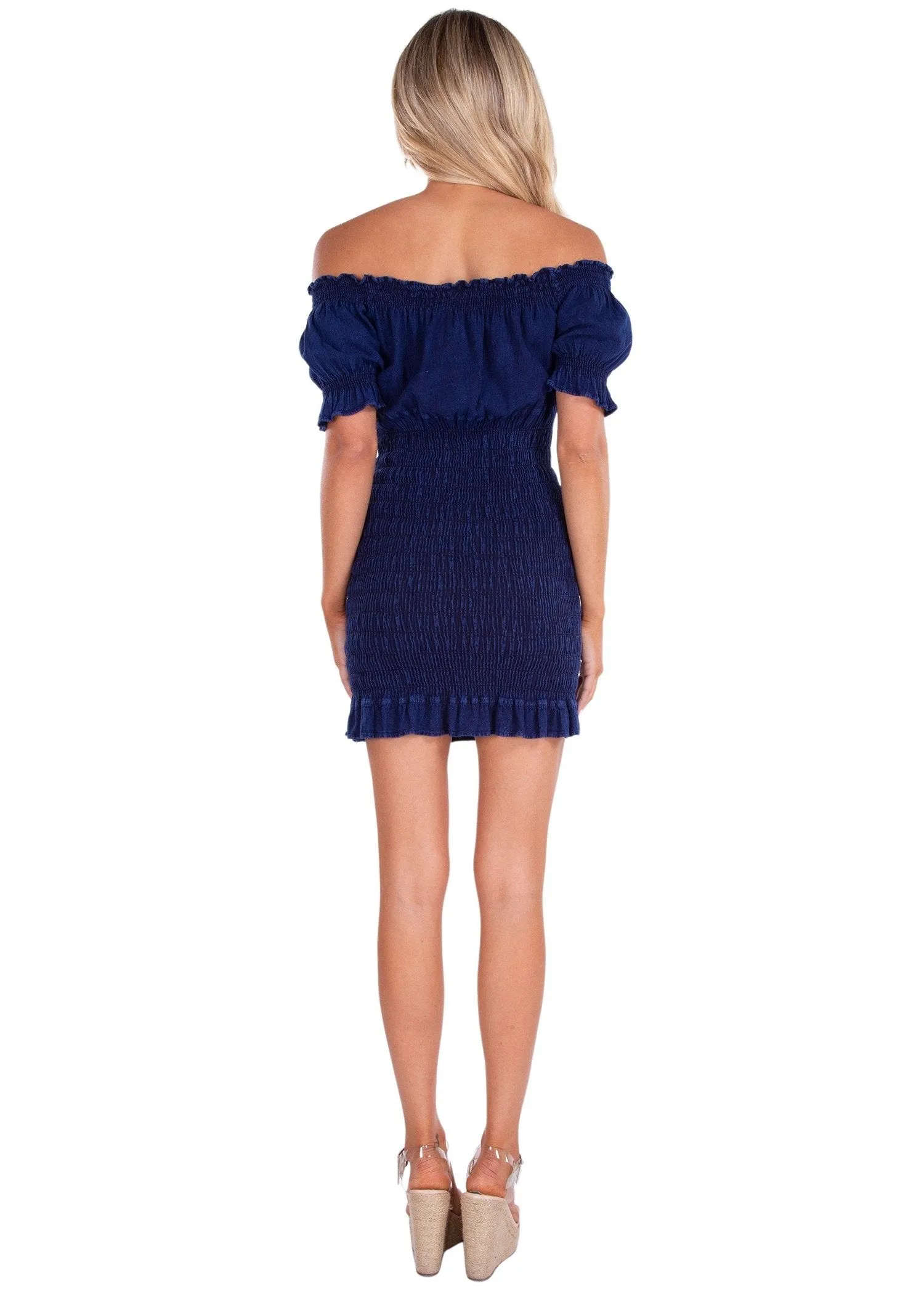 'Chiara' Shirred Mini Dress