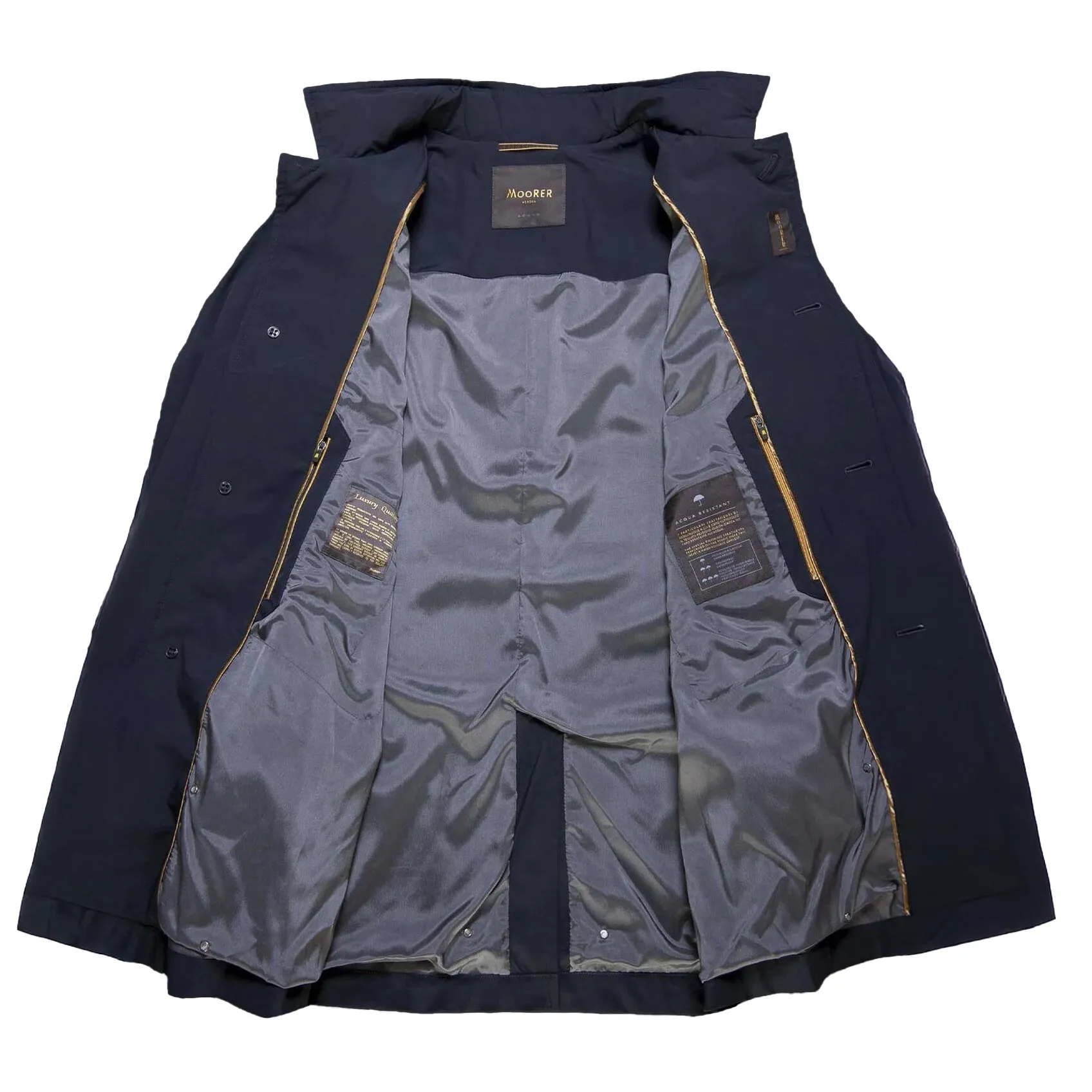 Dark Blue Hektor Water Resistant Unlined Overcoat