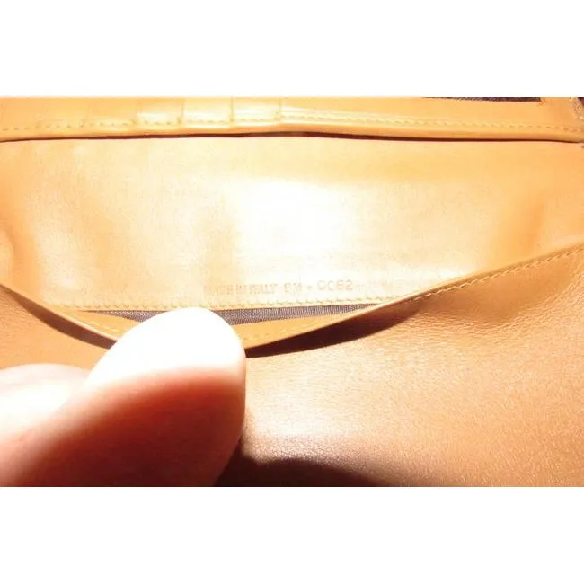 Dior Camel Leather With Gold Accents Wallet