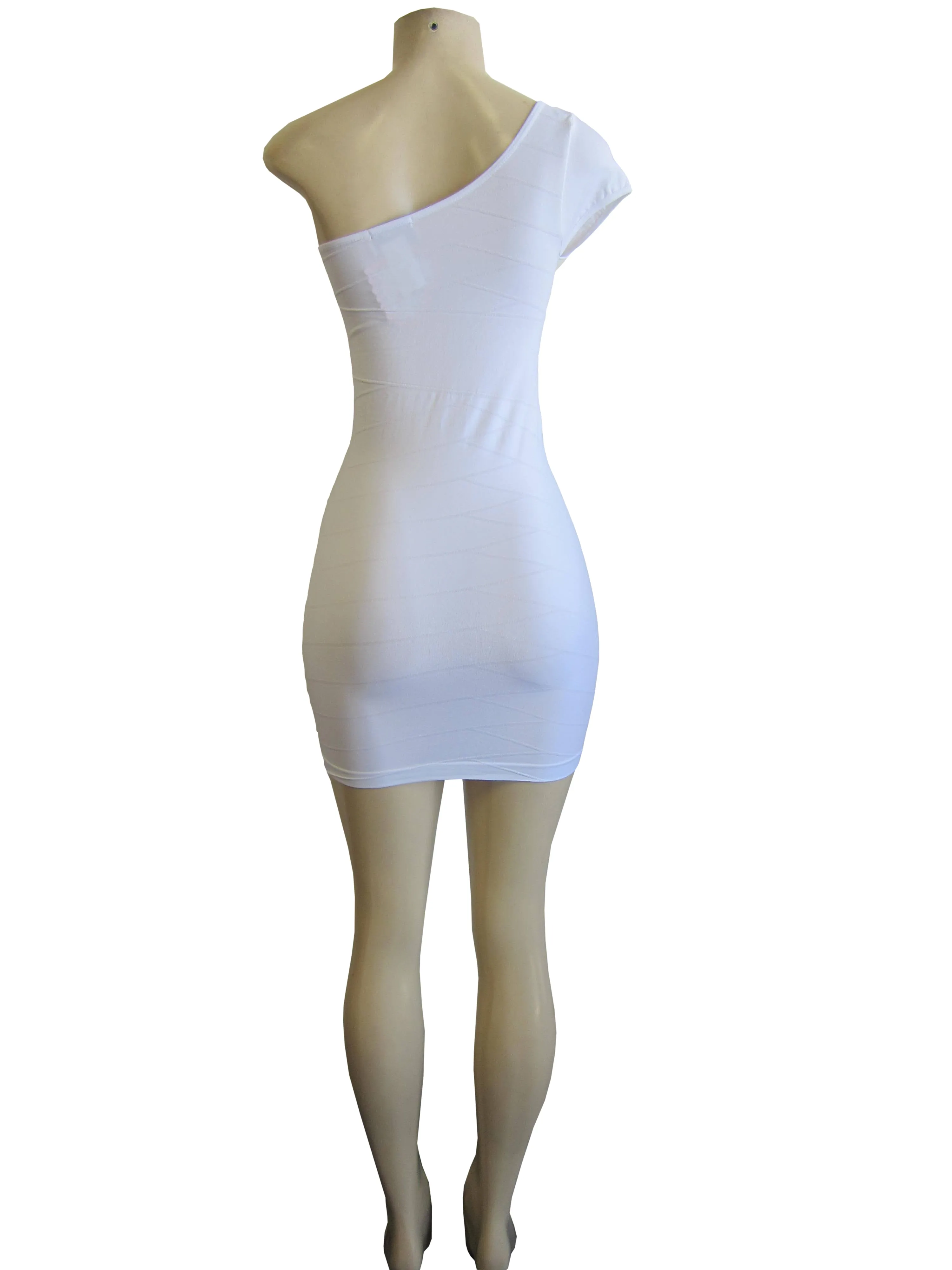 Dress One Shoulder Short Sleeves (FAB-13127)