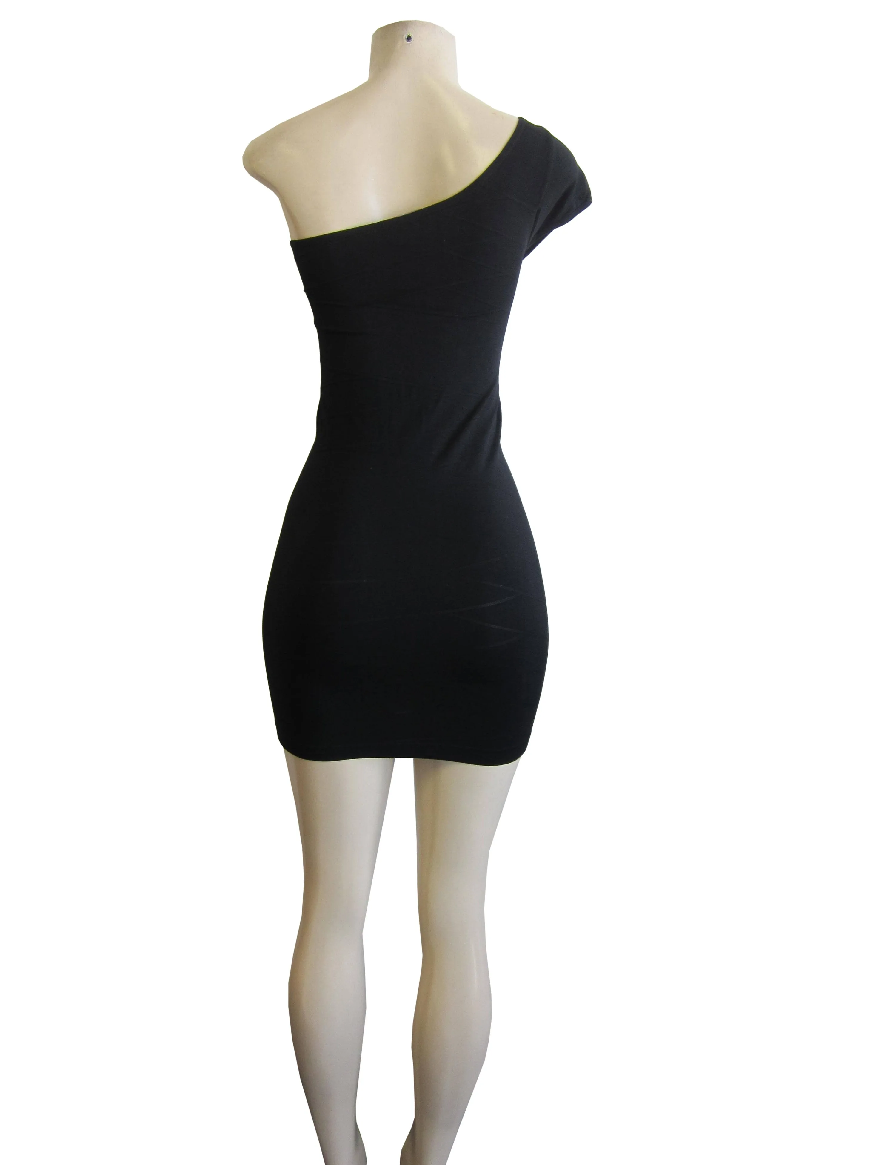 Dress One Shoulder Short Sleeves (FAB-13127)