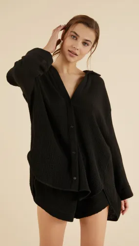 Echo Black Maxi Shirt