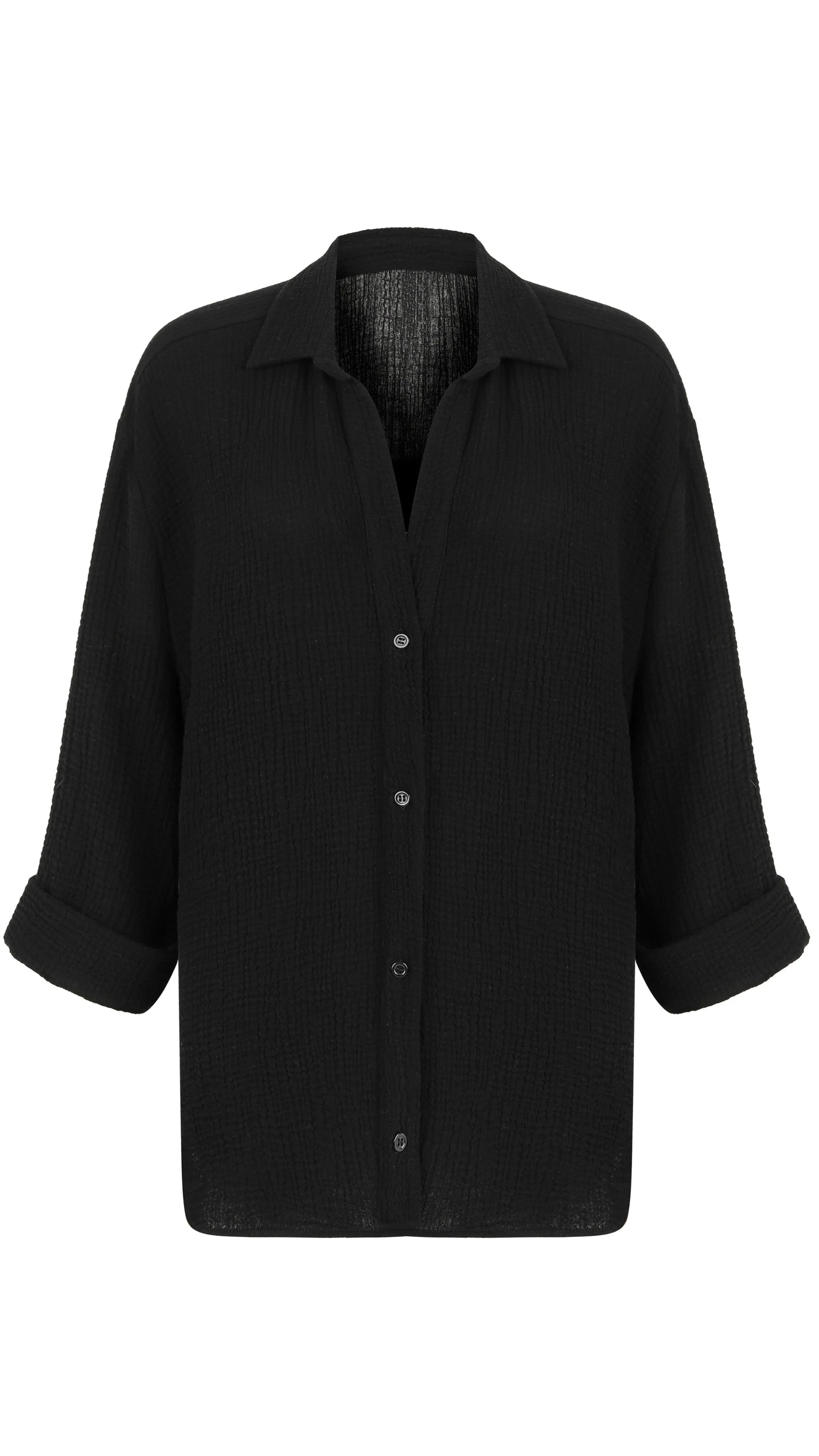 Echo Black Maxi Shirt