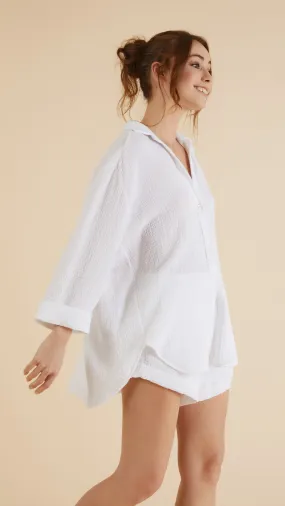Echo White Maxi Shirt